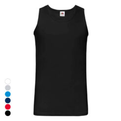 Tanktop fra Fruit of the Loom – klassisk pasform med rund hals og solid bomuld. sort