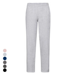 Fruit of the Loom joggingbukser uden elastik – sweatbukser med åbne ben og sidelommer, lysegrå, PINK, LYSERØD