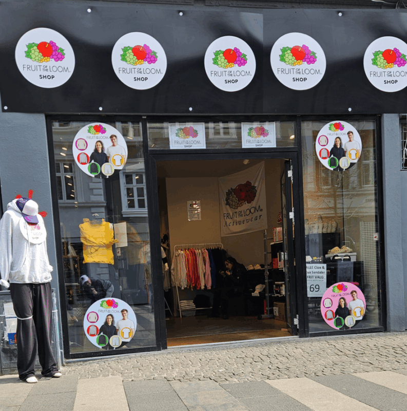 Fruit Butiks facade, indgang