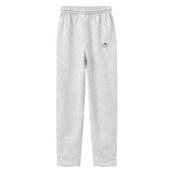 Limited edition Fruit of the Loom joggingbukser uden elastik ved fødderne– sweatbukser med åbne ben og sidelommer, lille logo. Lysegrå