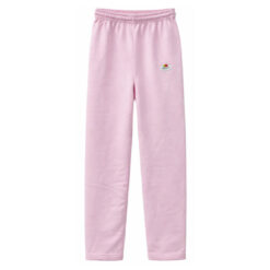 Limited edition Fruit of the Loom joggingbukser uden elastik ved fødderne– sweatbukser med åbne ben og sidelommer, lille logo. Lyserød, pink