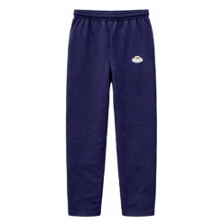 Limited edition Fruit of the Loom joggingbukser uden elastik ved fødderne– sweatbukser med åbne ben og sidelommer, lille logo. navy, mørkeblå